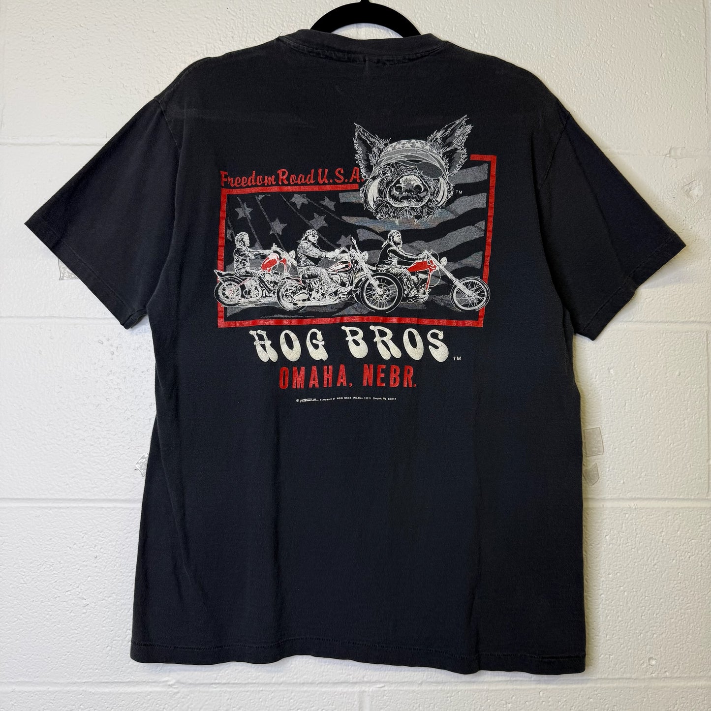 90's Hog Bros Nebraska T-Shirt Sz L (B1159)