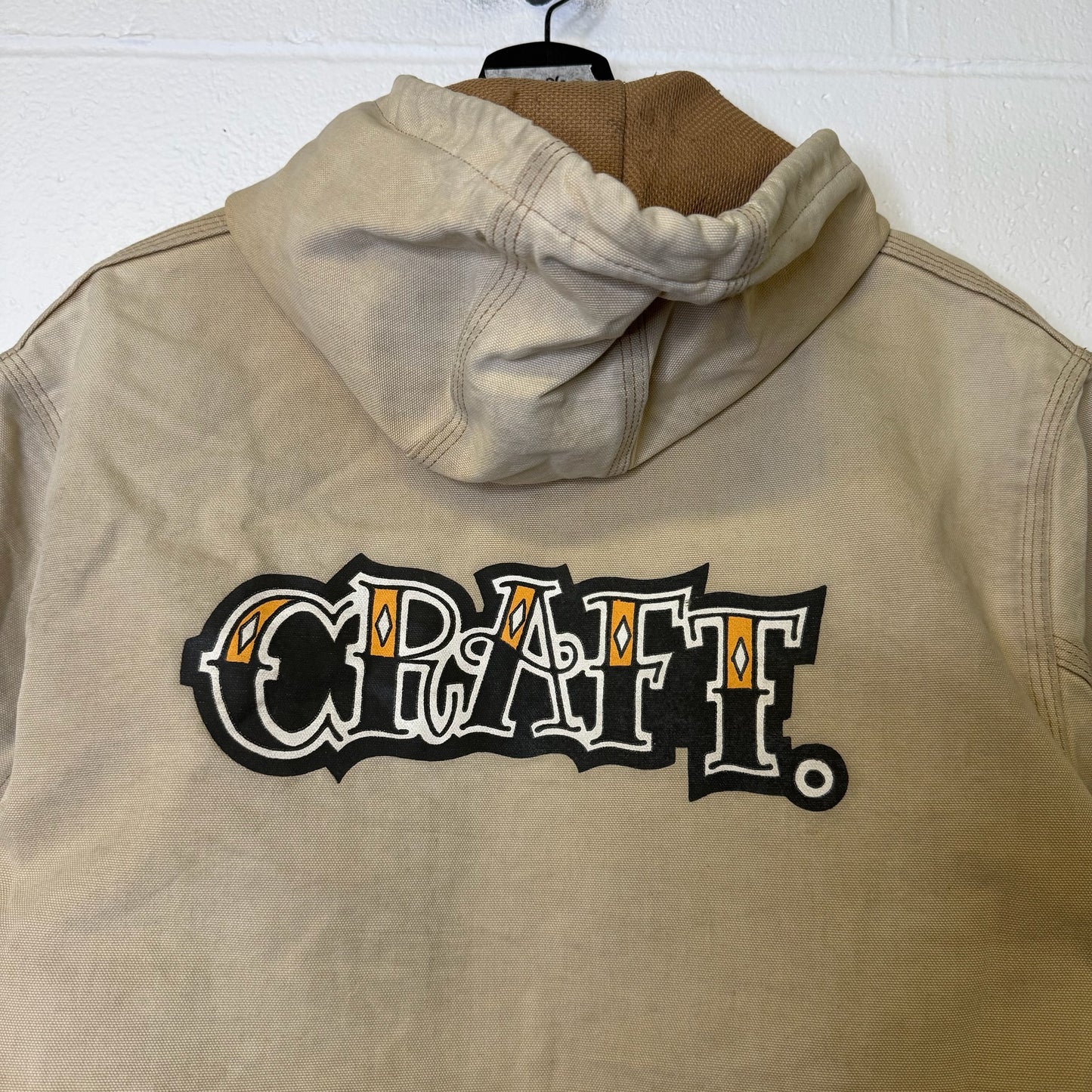 Carhartt Tan Hooded Jacket Sz S (B1781)