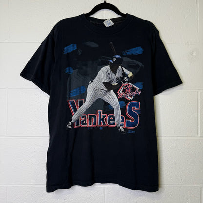 1990 New York Yankees Don Mattingly MLB Salem T-shirt Sz L (B1679)
