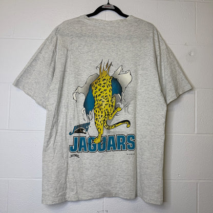 1993 Jacksonville Jaguars Nutmeg Breakthrough T-Shirt Sz L (B2079)