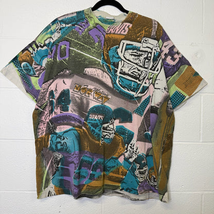 90s New York Giants NFL AOP T-shirt (B2312)