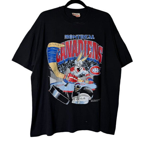 1993 Montreal Canadiens Bugs Bunny NHL T-shirt Sz XL (B1685)