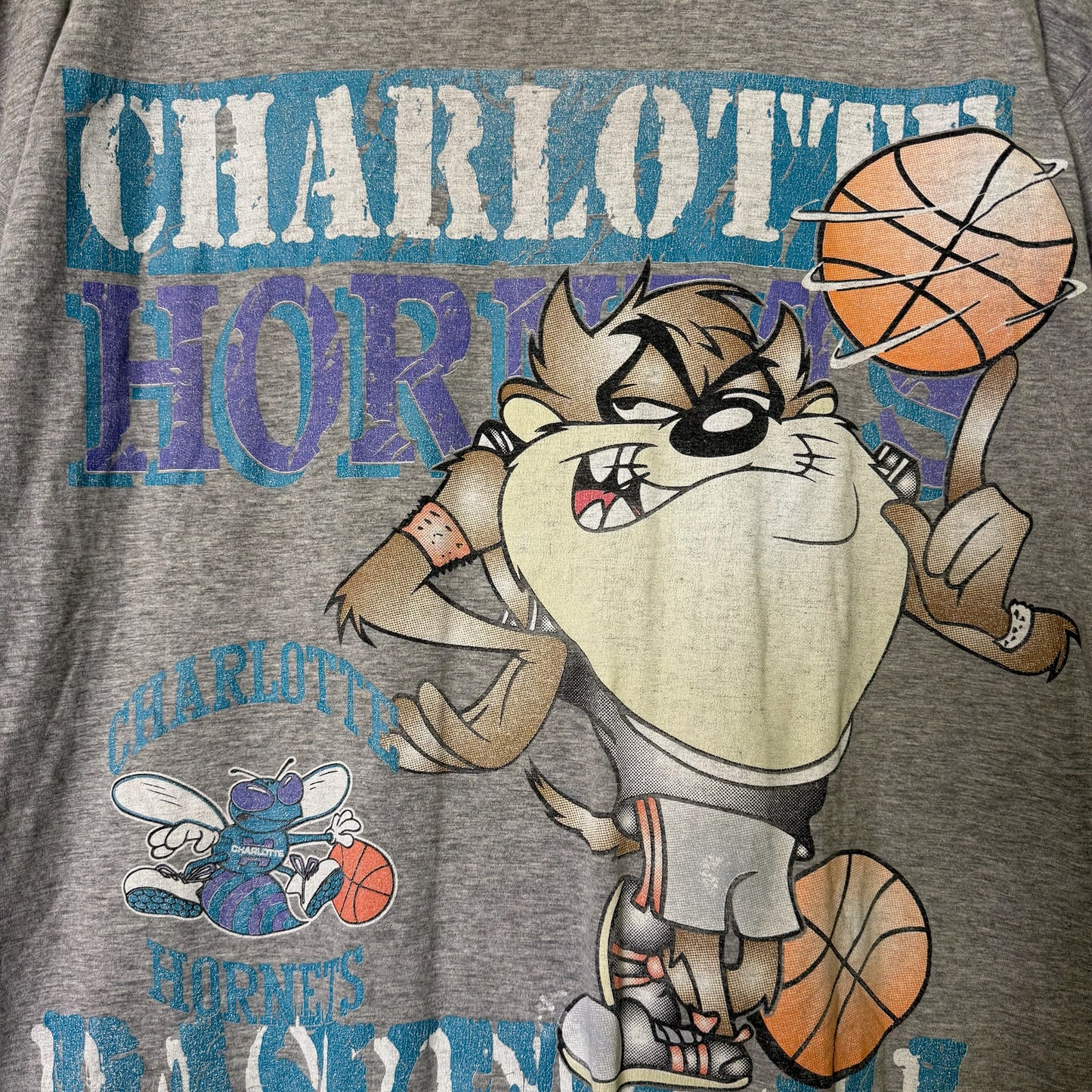 1998 Taz Charlotte Hornets NBA T-Shirt Sz M (B1630)