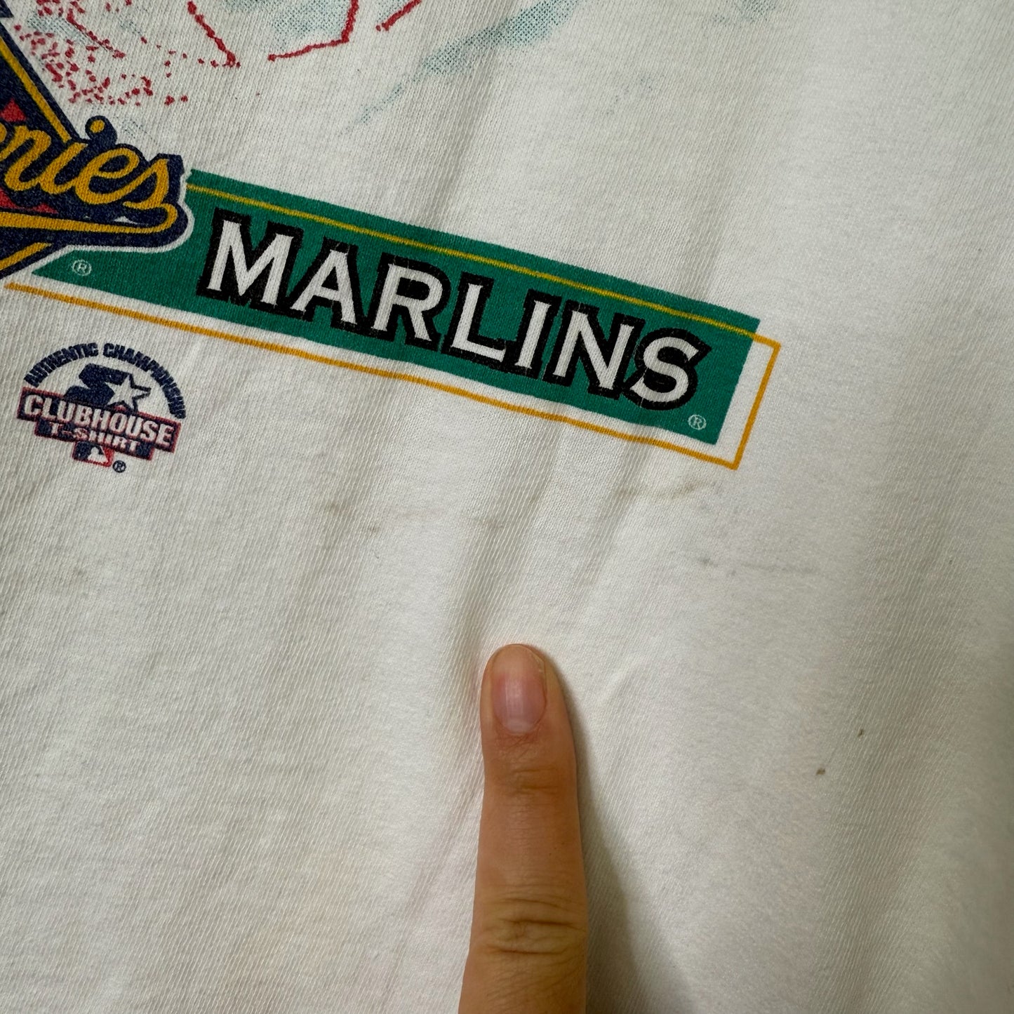 90's Florida Marlins MLB Starter T-shirt Sz XL (B1602)