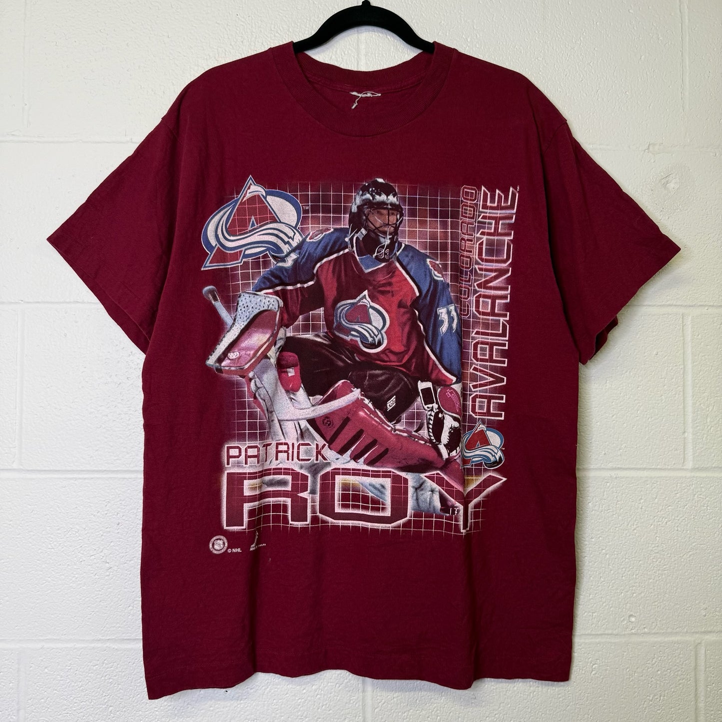 90's Patrick Roy Colarado Avalanche NHL T-shirt Sz XL (B1651)