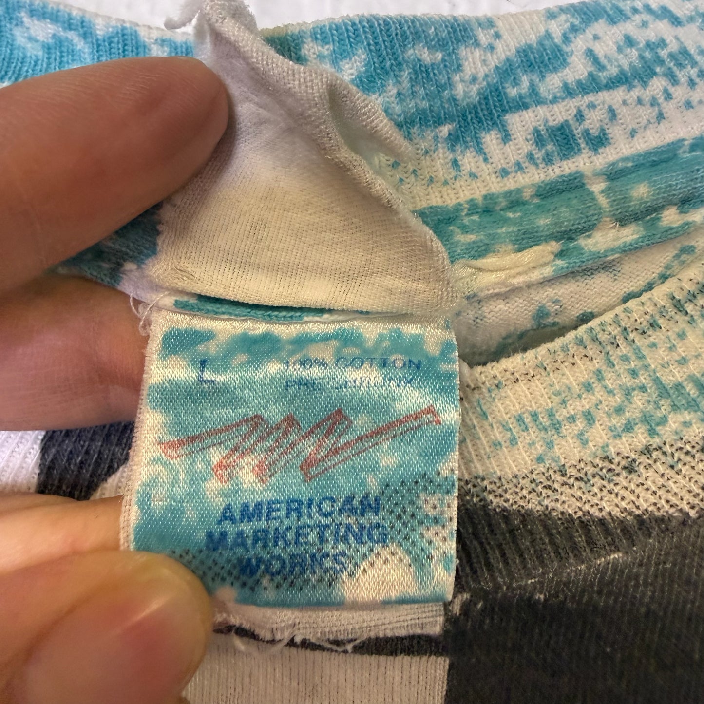 90's San Antonio Spurs David Robinson NBA AOP T-Shirt Sz L (B2194)