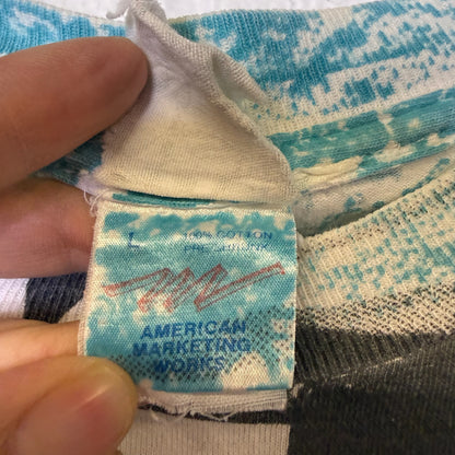 90's San Antonio Spurs David Robinson NBA AOP T-Shirt Sz L (B2194)