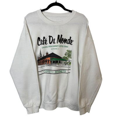 2000s Cafe Du Monde Coffee Stand Crewneck Sz L (A8030)