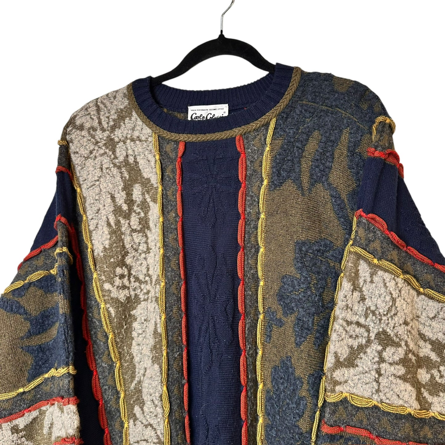 90's Coogi Style Sweater by Carlo Colucci Sz L (X739)