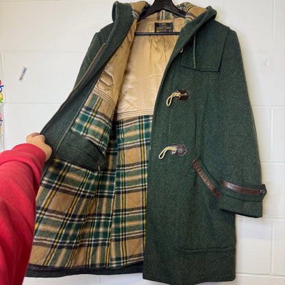 Vtg Duffle Coat by Zero King Jacket Sz M (B1779) Virgin Wool