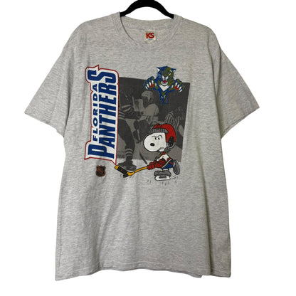90's Florida Panthers x Snoopy NHL T-shirt Sz XL (B1648)
