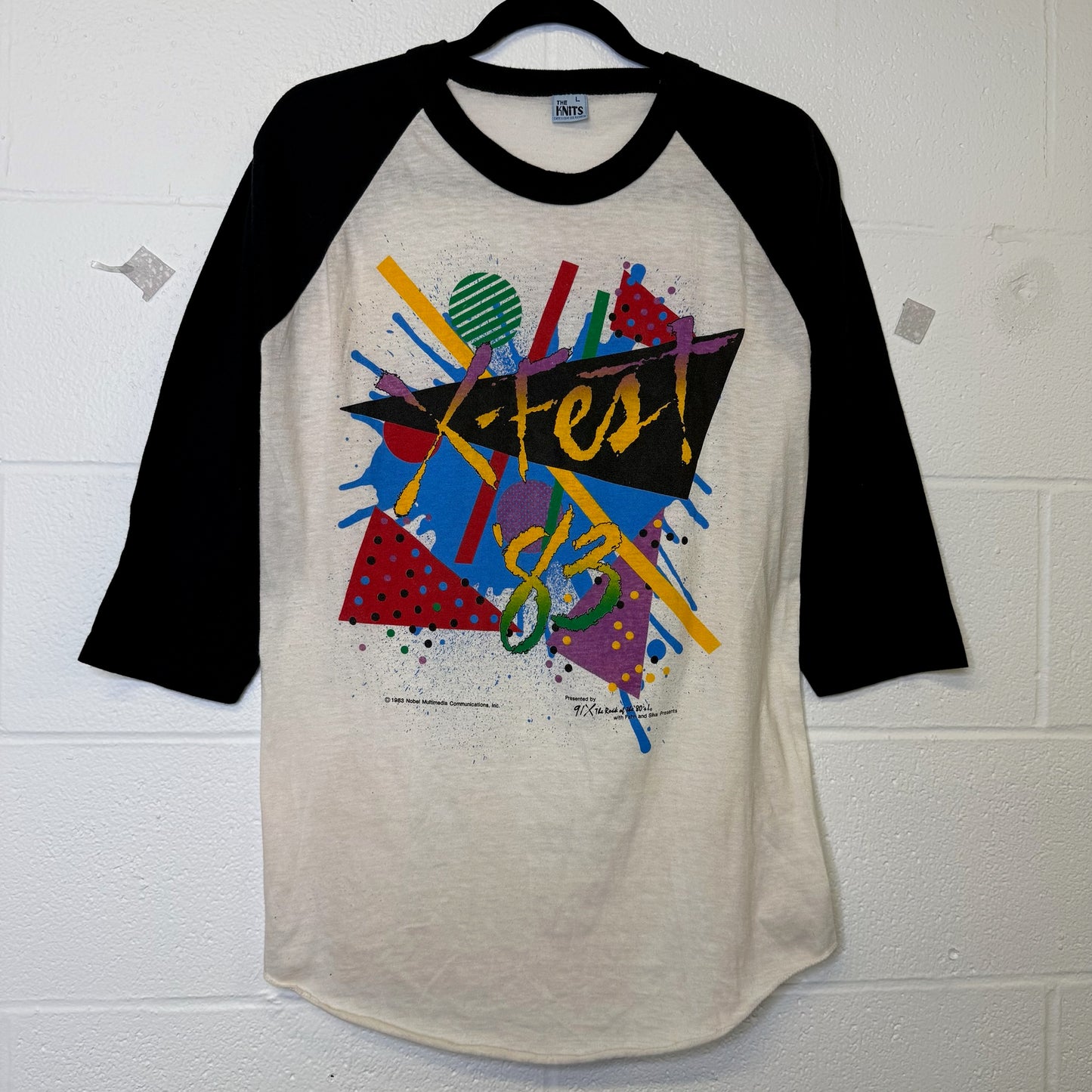 1983 X-Fest Raglan Shirt Sz L (B369)