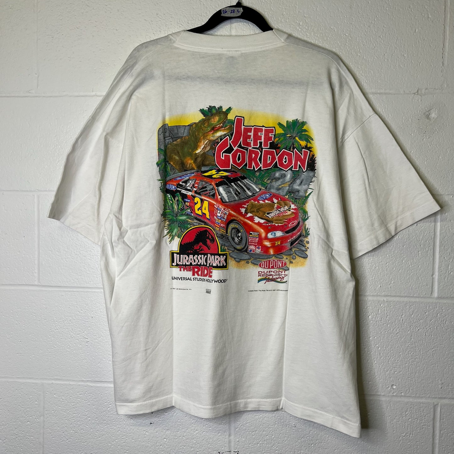 1997 Jurassic Park Jeff Gordon NASCAR T-shirt Men’s XXL (B2440)