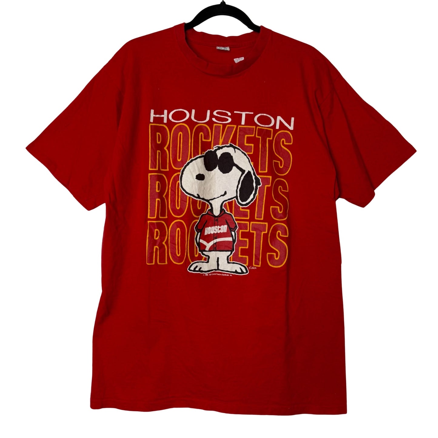 90s Houston Rockets Snoopy Peanuts T-Shirt Sz XL (B2568)