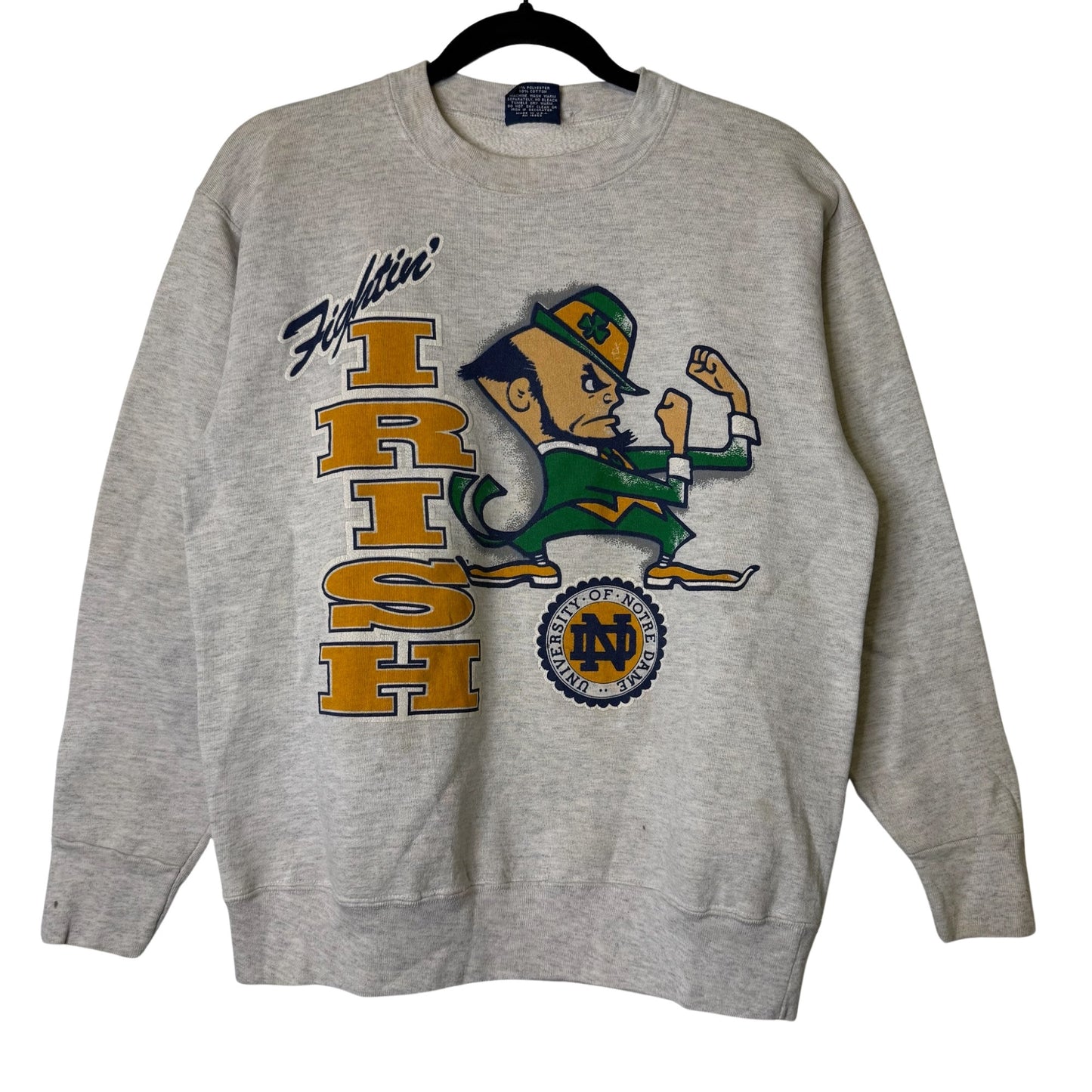 90's Notre Dame Fighting Irish NCAA Crewneck Sweater Sz M (B2353)