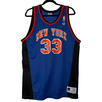 90s New York Knicks Patrick Ewing NBA Champion Jersey Sz 48