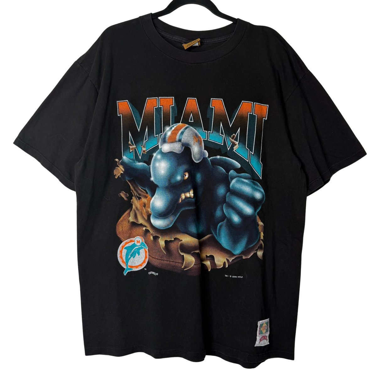 1994 Miami Dolphins Nutmeg NFL Breakthrough T-Shirt Sz L