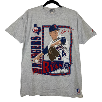 90s Nolan Ryan Texas Rangers Nutmeg MLB T-Shirt Sz L (B2885)