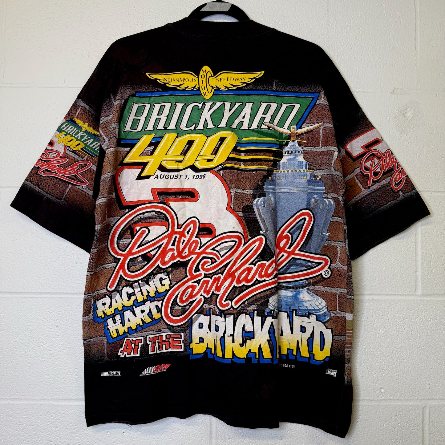 1998 Dale Earnhardt NASCAR AOP T-Shirt Size L (B1772)