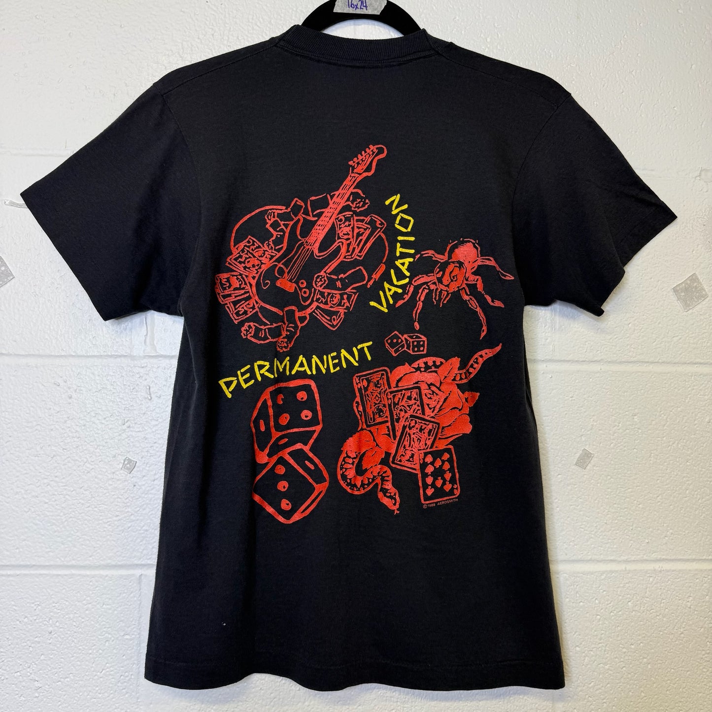 1988 Aerosmith Permanent Vacation T-Shirt Sz S (B434)