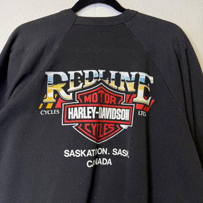 90's Harley Davidson Saskatoon Saskatchewan Crewneck Sz L (B1436)