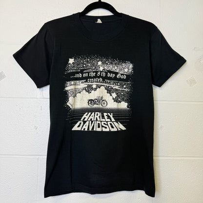 80's Harley Davidson 8th Day God Created T-Shirt Sz M (B464)