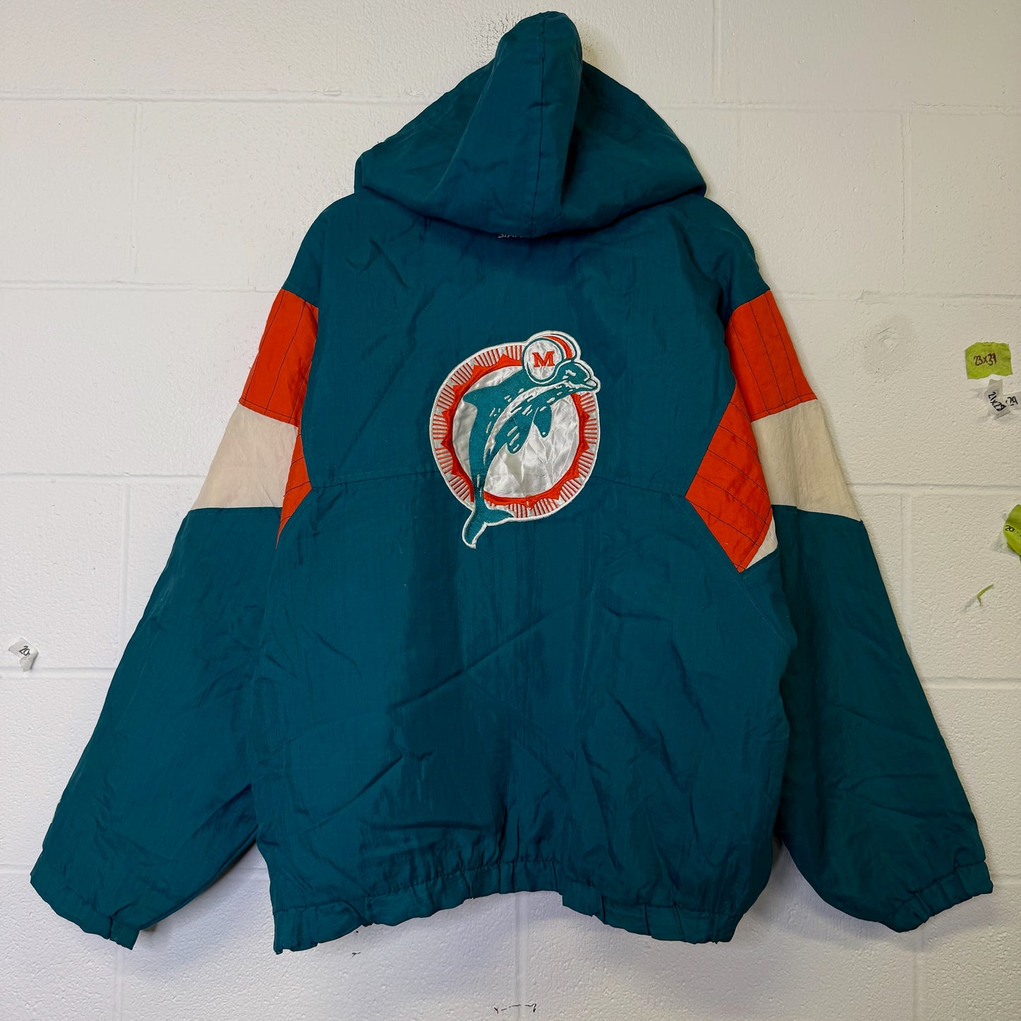 90s Miami Dolphins NFL Starter Jacket Sz L (B2490)