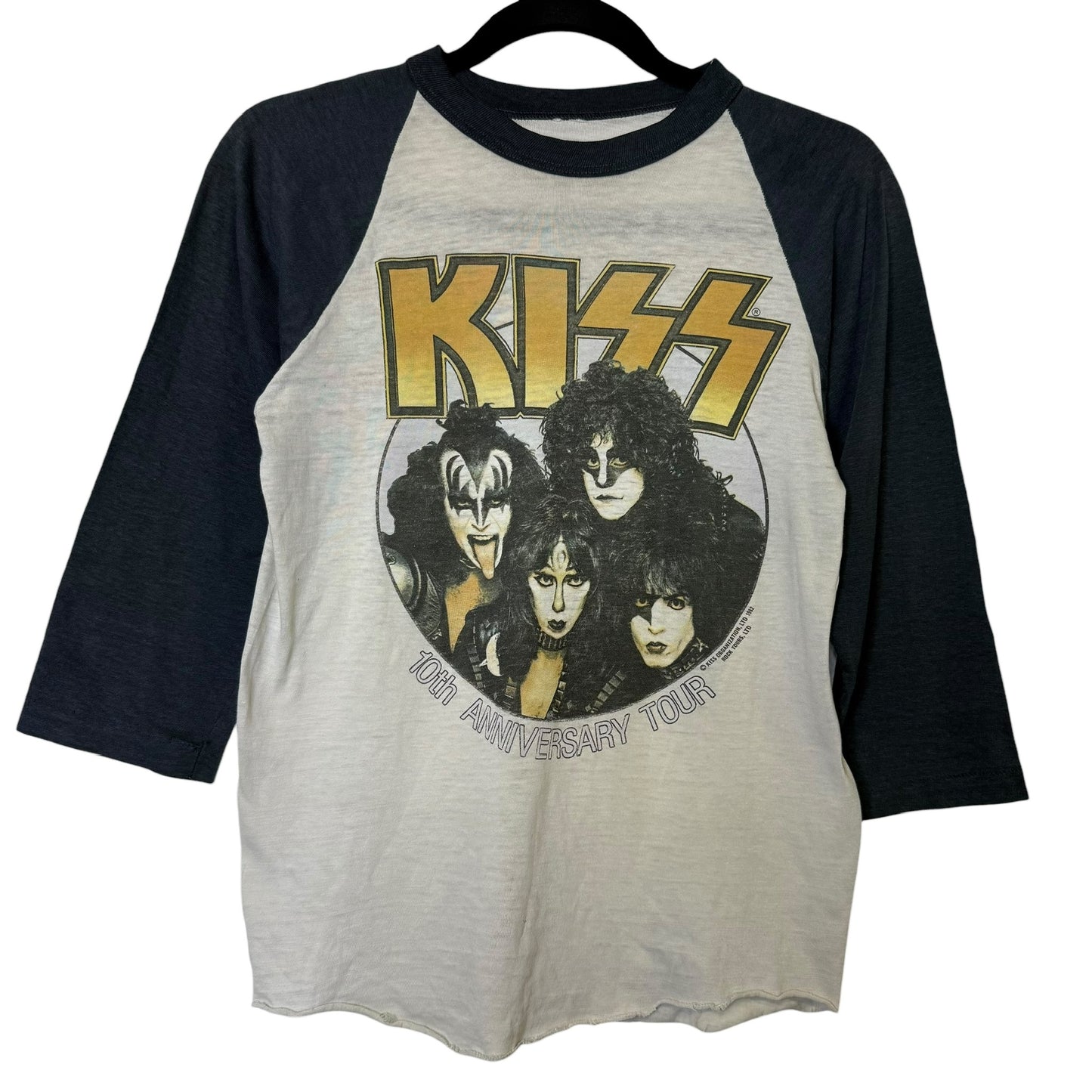 1983 KISS 10th Anniversary Tour Raglan T-Shirt (B386)