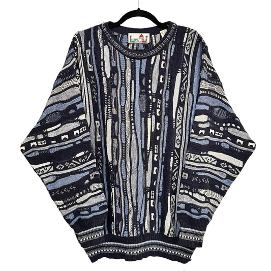 90's Coogi Style by Florence Tricot Knit Sweater Sz L (A7469)