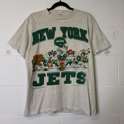 1992 Looney Tunes New York Jets NFL T-Shirt Sz L (B684)