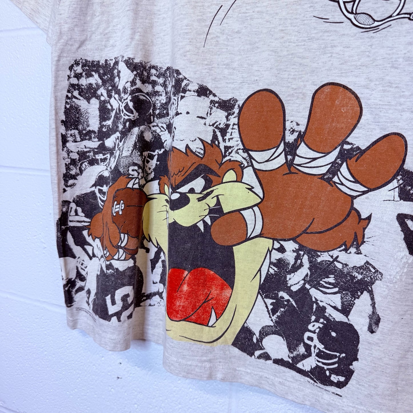 90s Looney Tunes Taz Houston Oilers NFL T-shirt Sz XL (B2461)