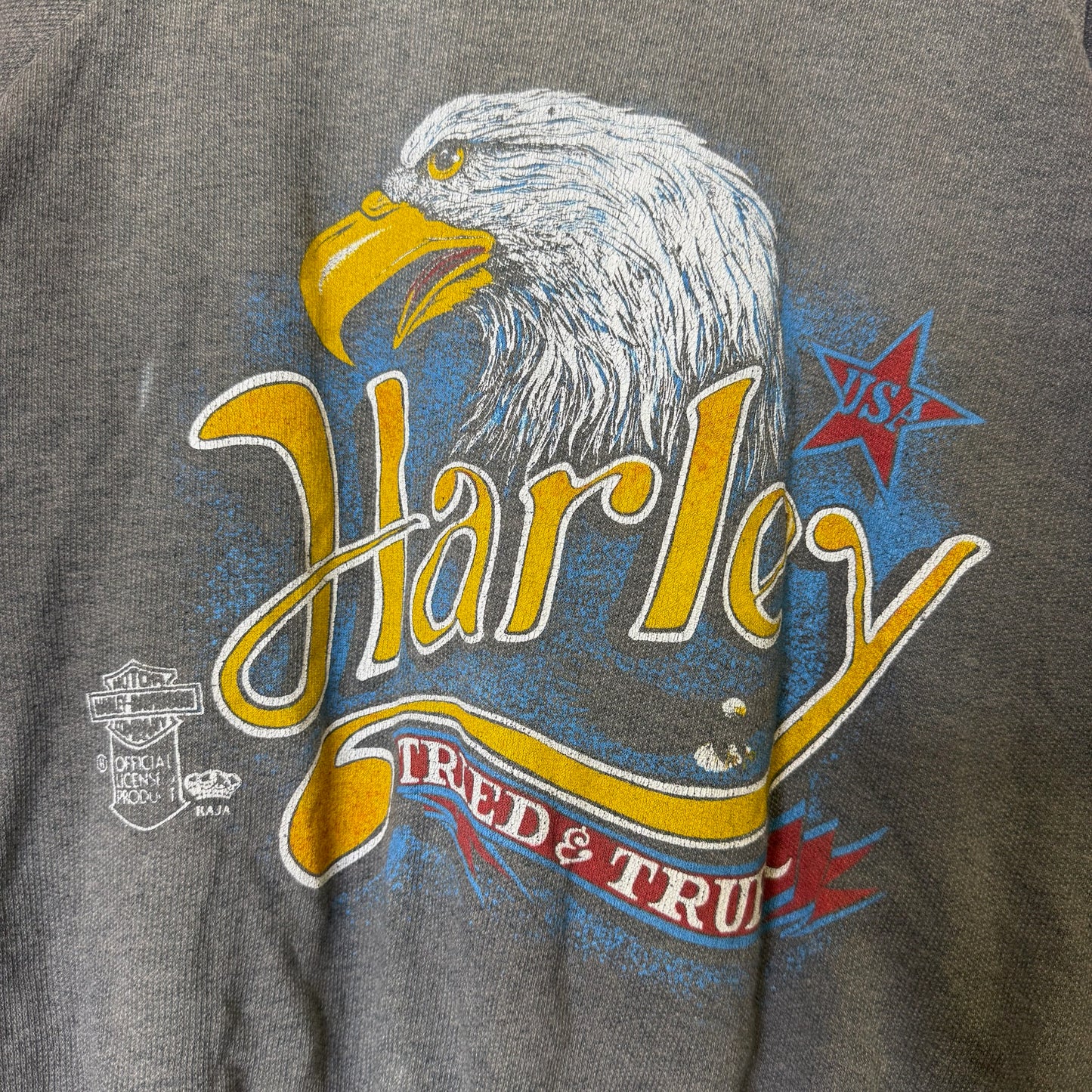 70's Harley Davidson Tried & True Crewneck Sz M (B456)