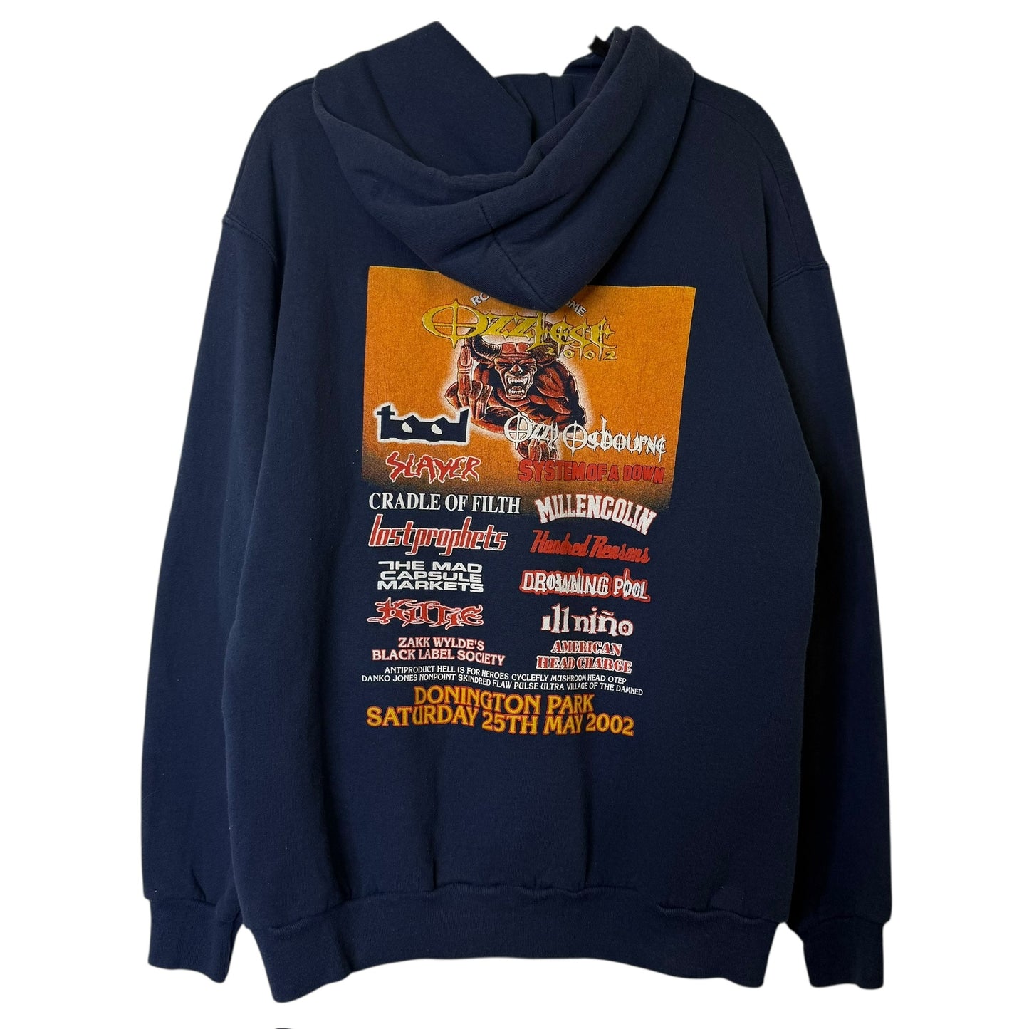 2002 Ozzfest Donington Park Hoodie Sz L