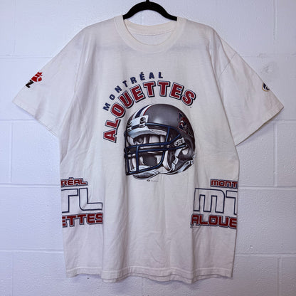 90s Montreal Alouettes CFL Bulletin Athletics T-shirt (B2324)