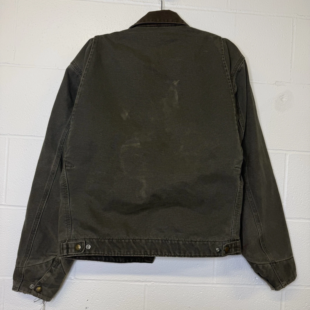Vintage Carhartt Detroit Jacket J97 MOS Blanket Lined Moss Green Mens Sz M