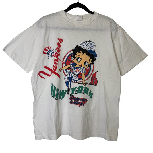 90s Betty Boop New York Yankees MLB T-shirt (B2370)