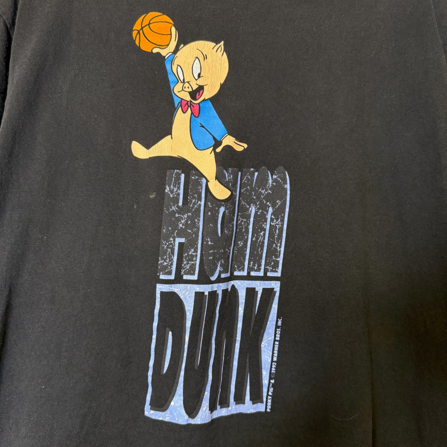 1992 Nike Ham Dunk Jordan Porky T-Shirt Sz L (B1740)