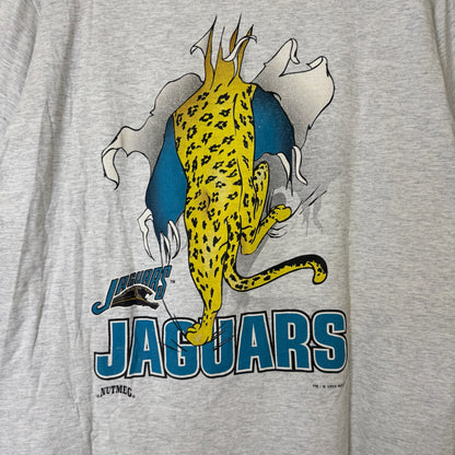 1993 Jacksonville Jaguars Nutmeg Breakthrough T-Shirt Sz L (B2079)