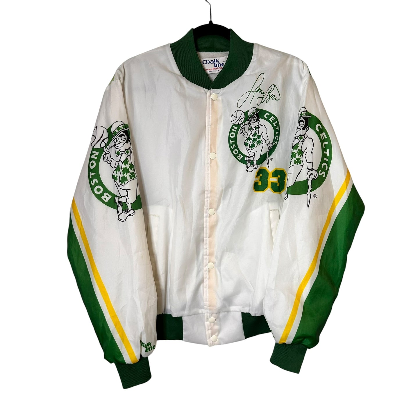 90's Larry Bird Boston Celtics AOP NBA Jacket Sz M