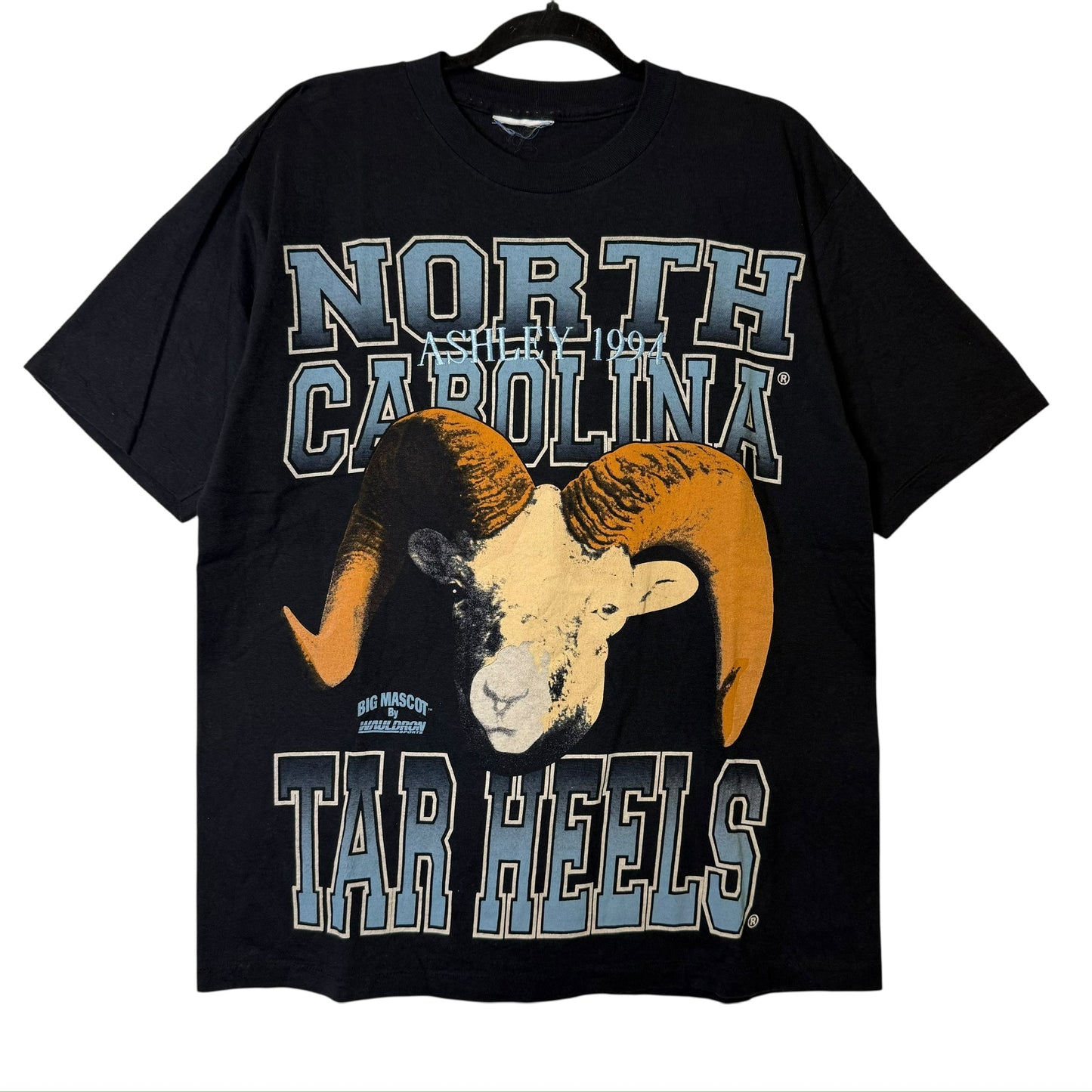 90s University of North Carolina Tar Heels Wauldron AOP T-shirt Sz L (B2588)