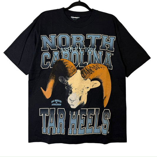 90s University of North Carolina Tar Heels Wauldron AOP T-shirt Sz L (B2588)