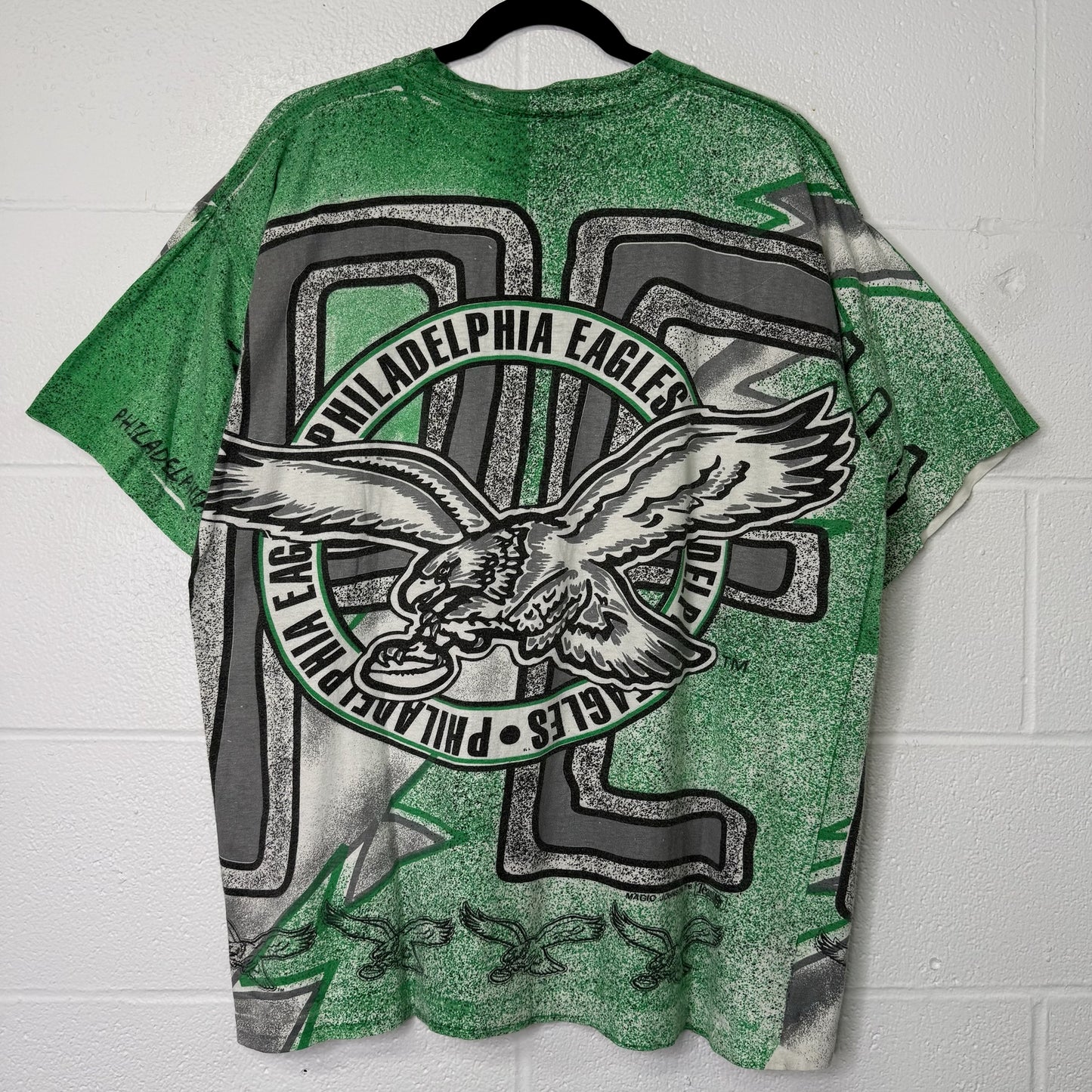 90S Philadelphia Eagles NFL Magic Johnson T's AOP T-Shirt