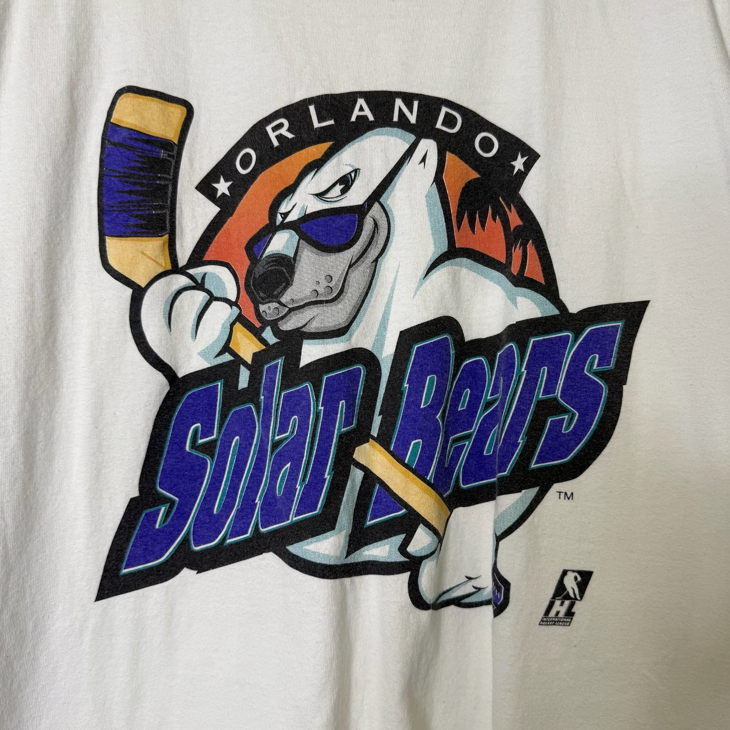 90's Orlando Solar Bears Hockey T-shirt Sz XL (B1641)