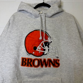 90s Cleveland Browns NFL Nutmeg Hoodie Sz XL (B2088)