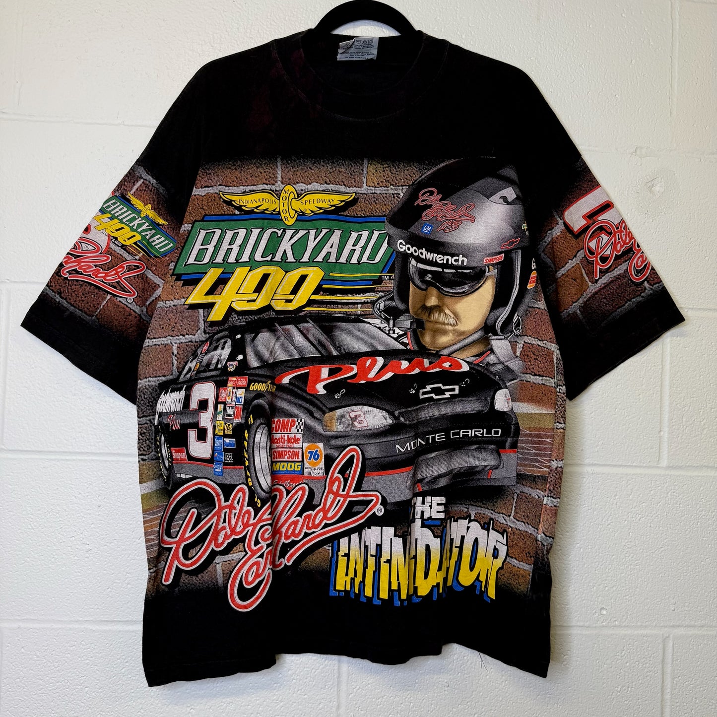 1998 Dale Earnhardt NASCAR AOP T-Shirt Size L (B1772)