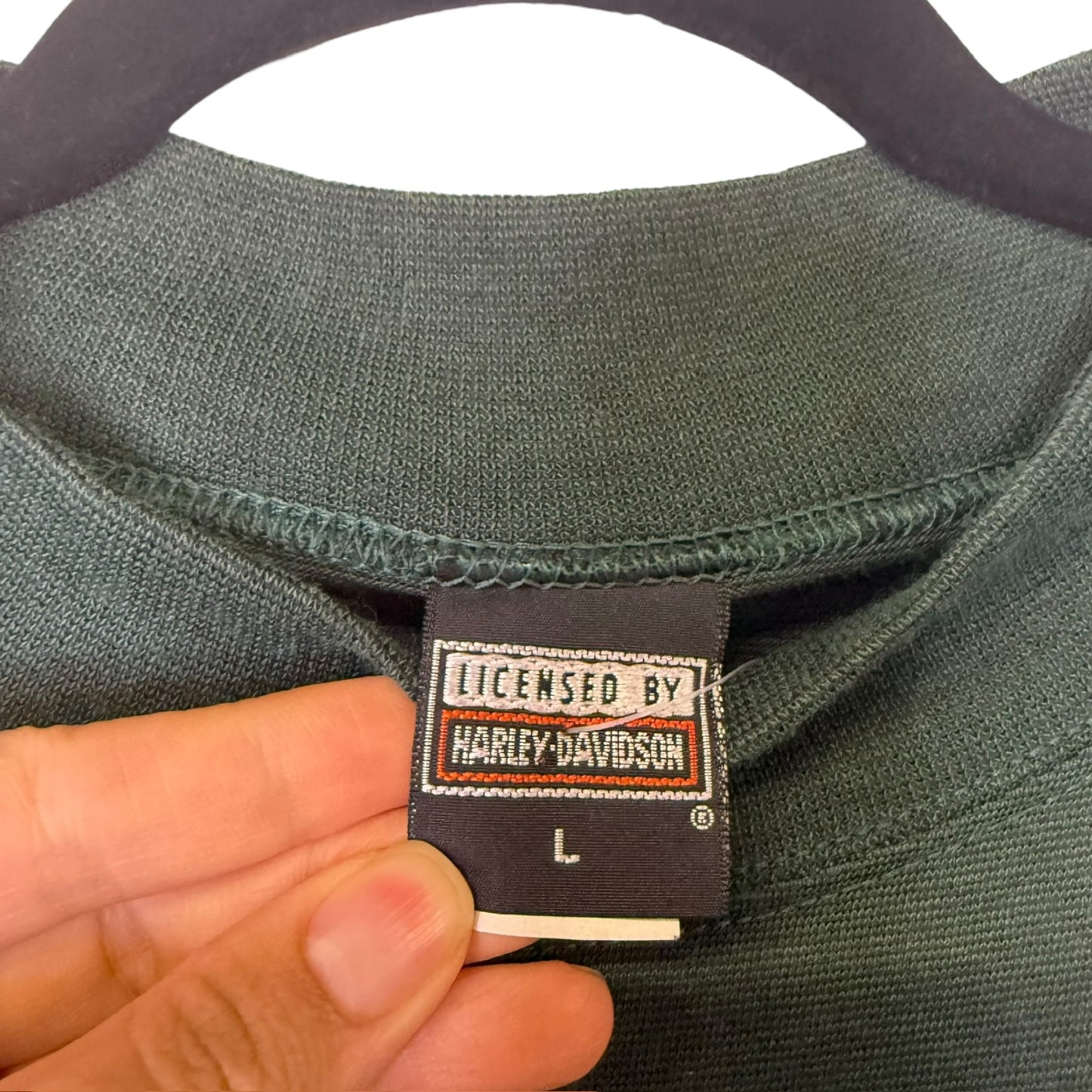 90's Harley Davidson Heritage of Freedom Long Sleeve (Green) Sz L (B583)