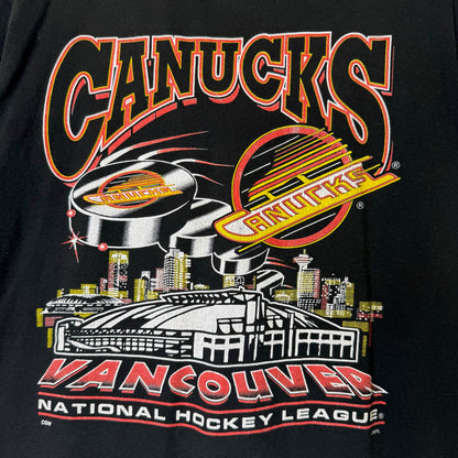 90's Vancouver Canucks NHL T-shirt Sz L (B643)