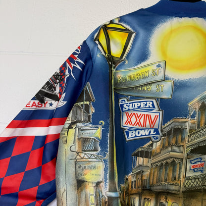 1989 NFL Super Bowl Chalkline Fanmation Jacket Size Large (B2847)