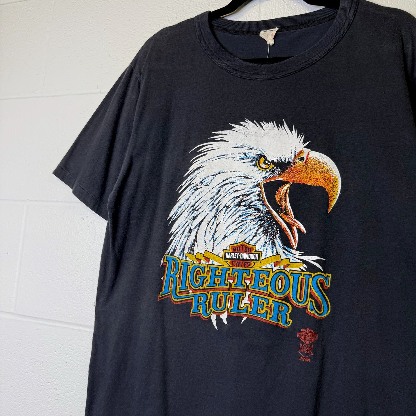 90's Righteous Ruler Harley Davidson Eagle T-Shirt Sz XL (B1153)