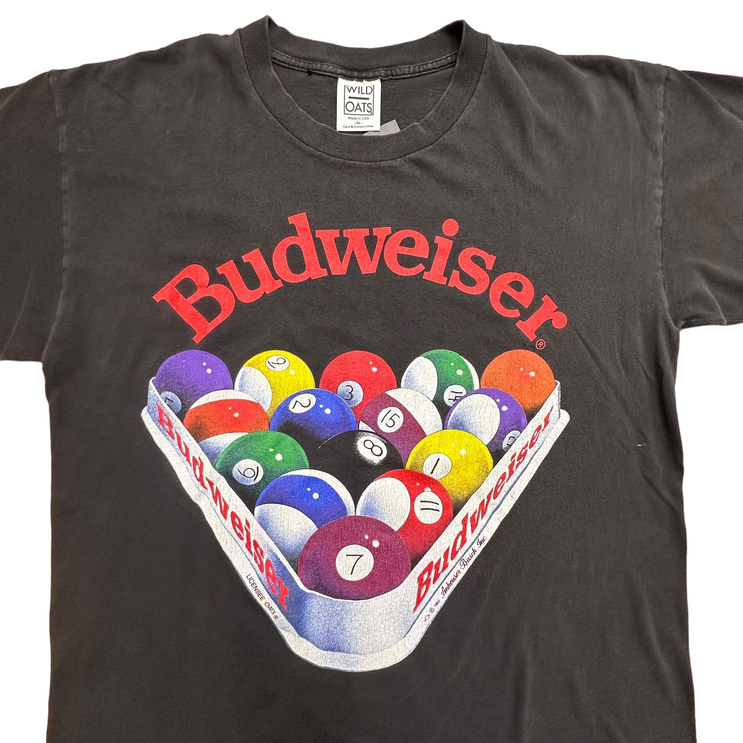 1992 Budweiser Billiard T-Shirt Sz XL (A3700)